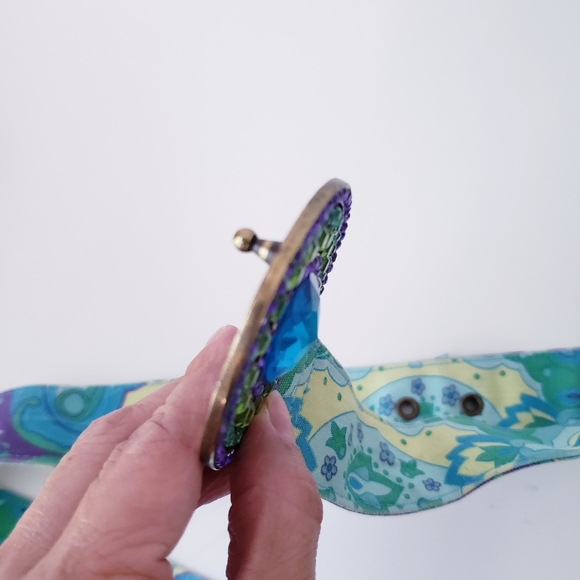 Vintage Blue Purple Colorful Belt - Picture 8 of 11
